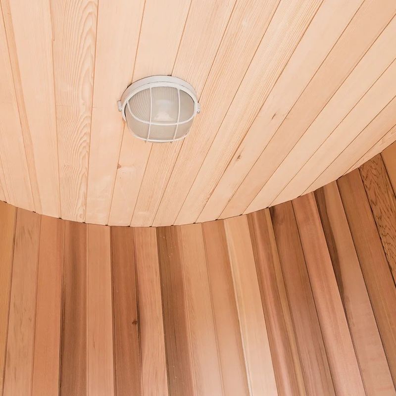 Outdoor 2 Person Solid Wood Traditional Barrel Sauna with 6kw Steam and Traditional Design
