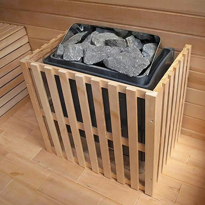110V/220V/380V Voltage Wooden Steam Sauna Room Solid Wood Outdoor 6 Person Barrel Sauna for Home Garden Health Benefits