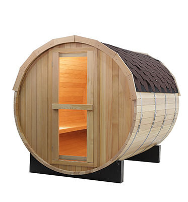 2021 Hot Selling Solid Wood Hemlock Sauna Saturated Steam Sauna Popular Outdoor Computer Eco Sauna Barrel Traditional Saturated Steam Sauna Room/Red Cedar Wood