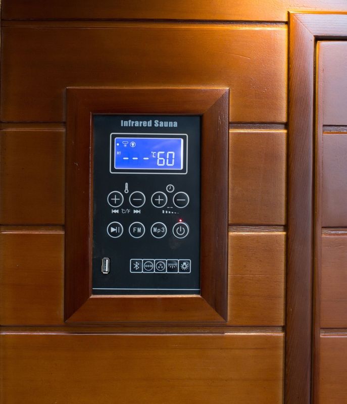 Computer Steaming Room Double Lightwave Sauna Box Full Body Detox Sweat Control Panel Sweat Steaming Room