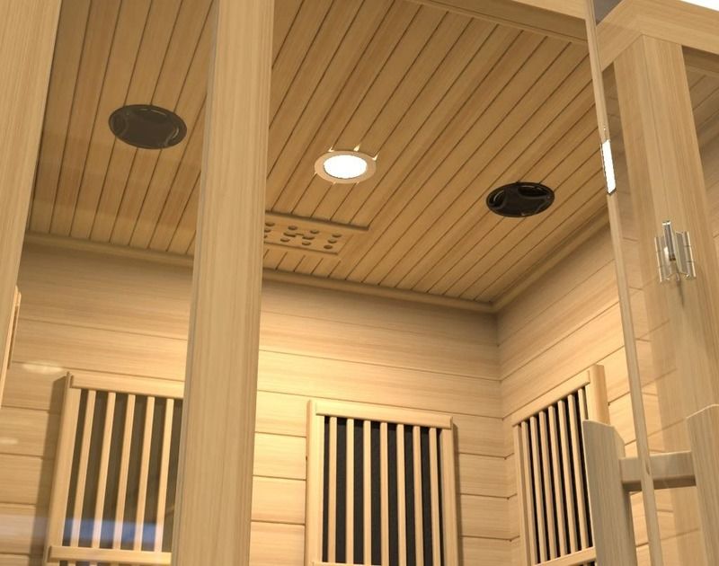Single Large Computer Control Panel Commercial Custom Sauna Luxury Dry Steam Bath