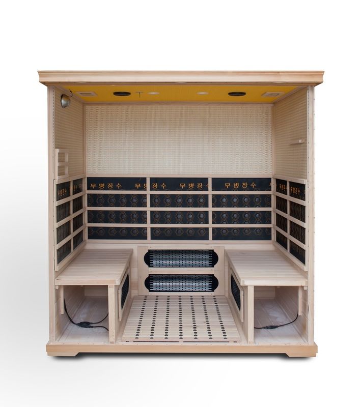 High Quality Traditional Durable Hemlock Sweat Vest Sauna Computer Control Panel Steam Sauna Room