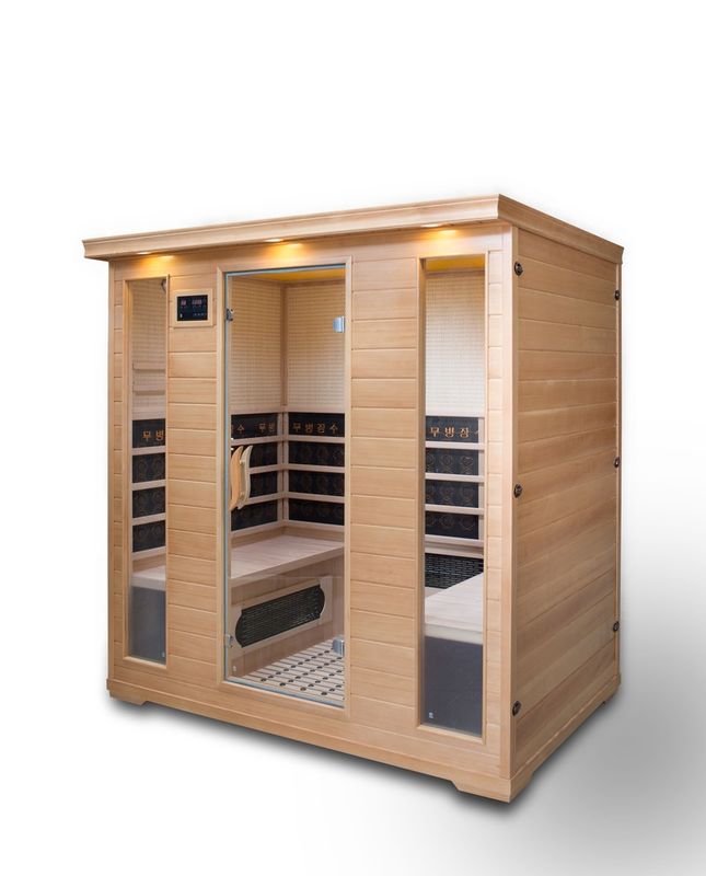High Quality Traditional Durable Hemlock Sweat Vest Sauna Computer Control Panel Steam Sauna Room