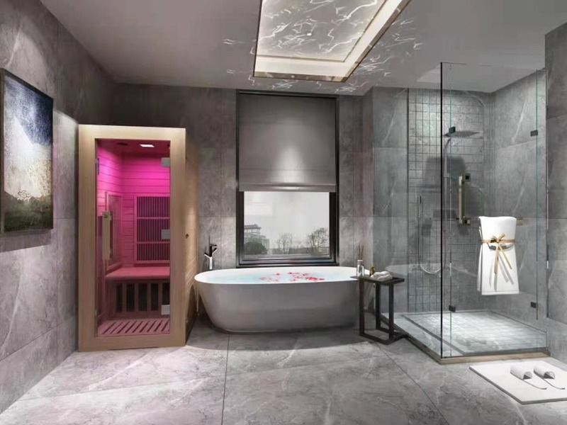 2021 new design computer control panel spa sauna far infrared sauna room with computer control panel
