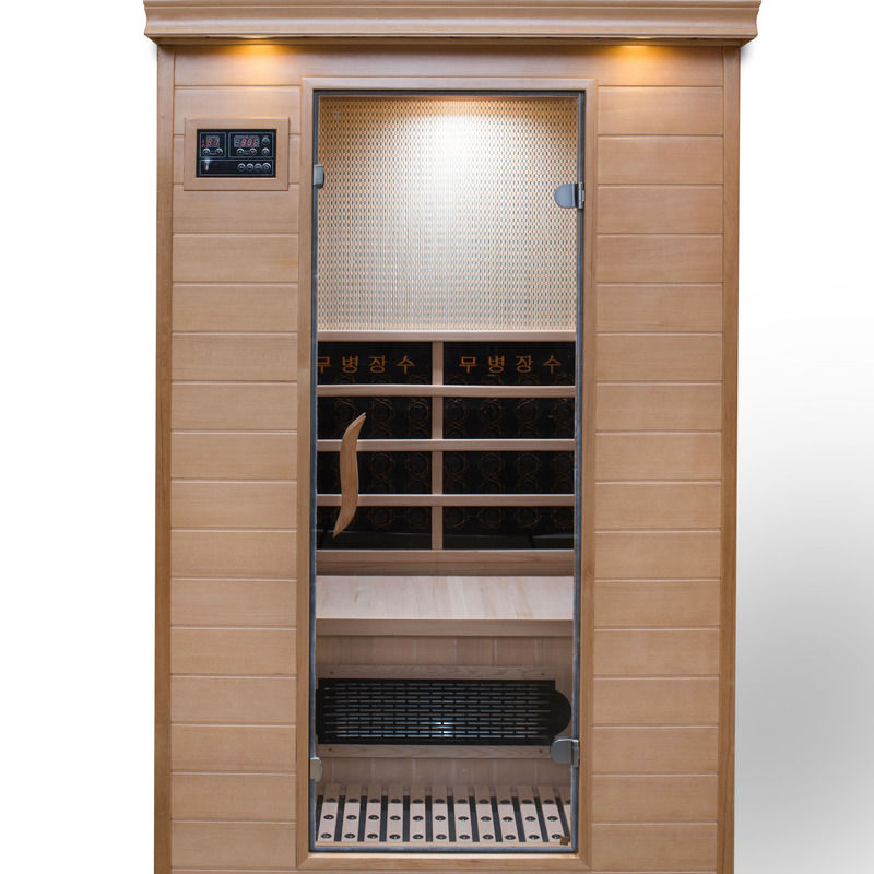 High Quality Computer Control Panel Detox Sweating Sauna Room Solid Wood Infrared Sauna Room Bath Box Household