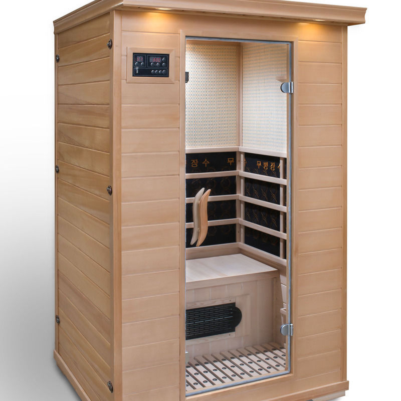 Single and double sauna sweat box beauty box far infrared tourmaline computer control panel steam bath home
