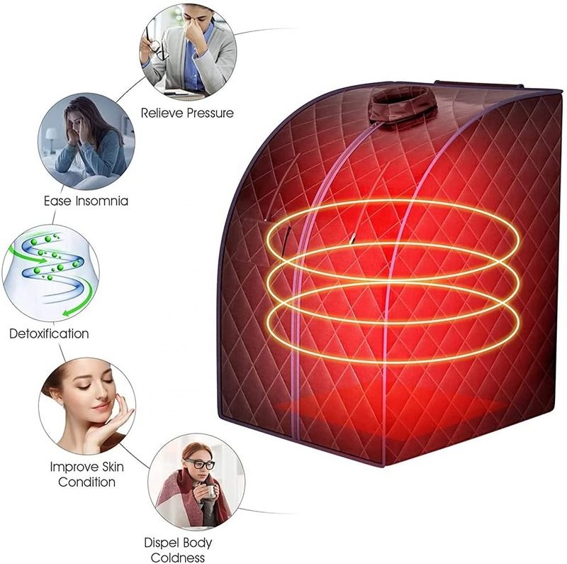 Portable Sauna Spa Computer Control Panel Personal Steam Sauna For Home Relaxation Safe Sauna Spa Tent With Chair Remote Control Foldable Timer