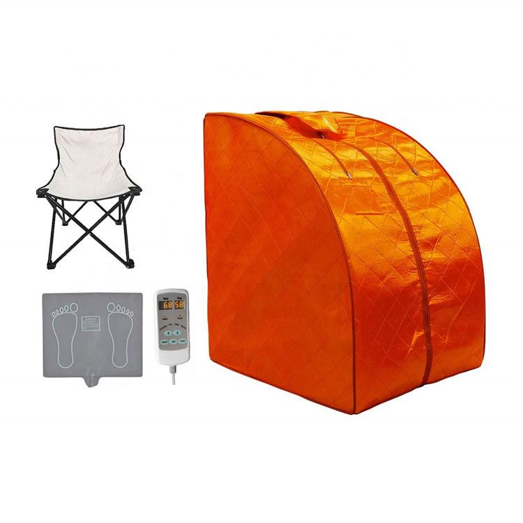 One Person Home Detox Therapy Modern Portable Far Infrared Sauna Enhanced Chair Spa Floor Pad