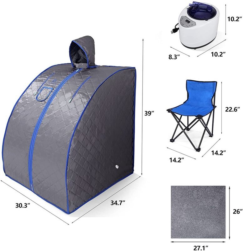 Modern Portable Steam Sauna For Spa Home Lightweight Personal Sauna Steam Generator Tent With Remote Control Indoor Steam Bath