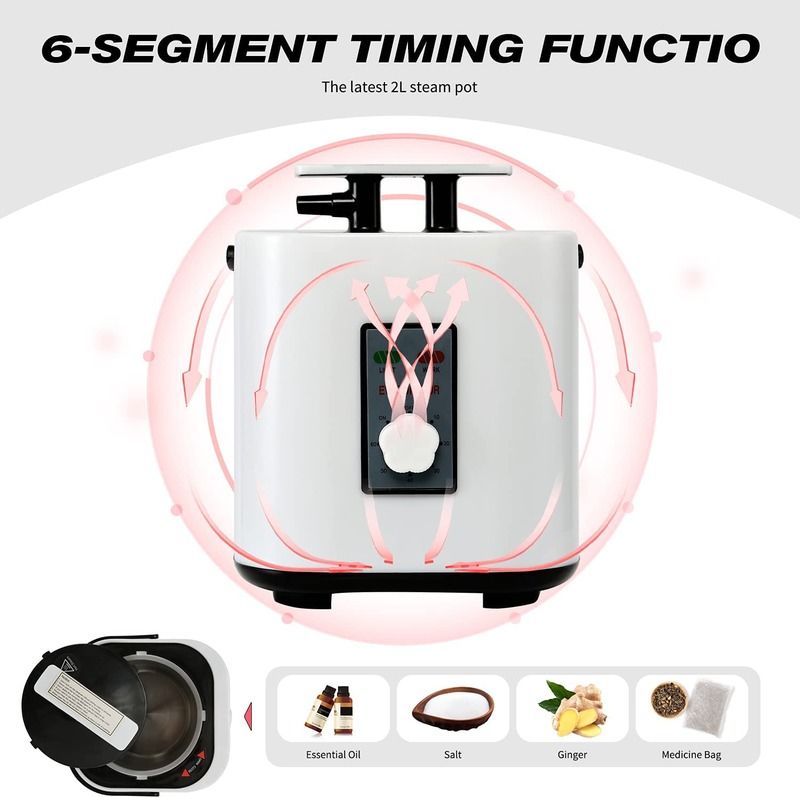 Modern Lightweight Portable Personal Steam Sauna Spa For Home Recovery Wellness Detox Relaxation Timer Steam Generator