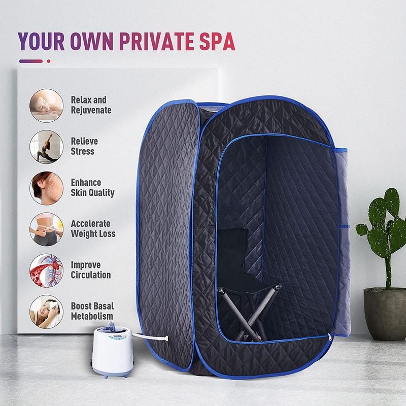 Modern Portable Sauna for Home Office and Travel Home Sauna for Dry Spa and Steam Sauna with Remote Control Steam Tent