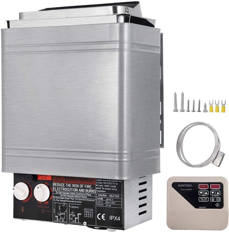 Modern Dry Sauna Heater 9KW Boiling Water Bath Stove 220V-240V Controller Electric Home Hotel External Sauna Room