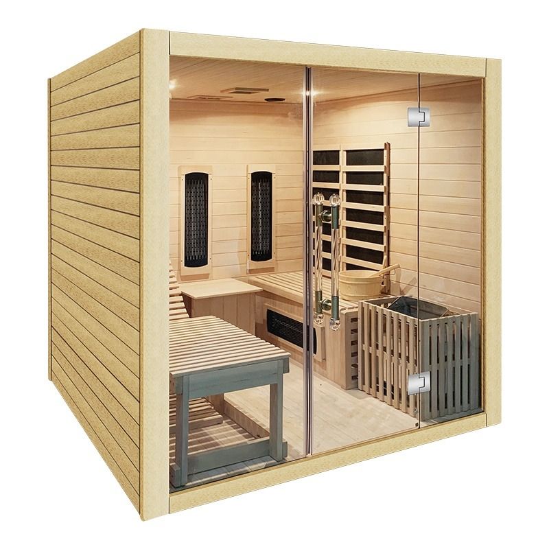 Traditional Style Traditional Steam Sauna Room Steamer Indoor Wooden Infrared Dry Sauna Room Traditional Sauna With Heater